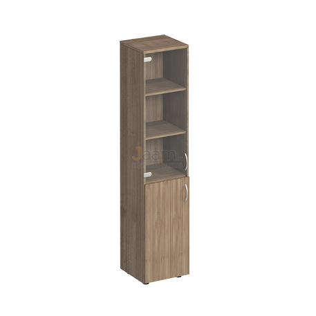 Мебель для персонала Офисный шкаф для документов узкий со стеклом К 381