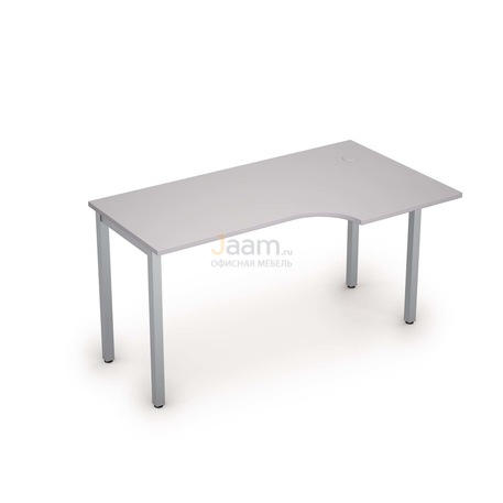 Мебель для персонала Стол криволинейный на металлических опорах правый 2М.145