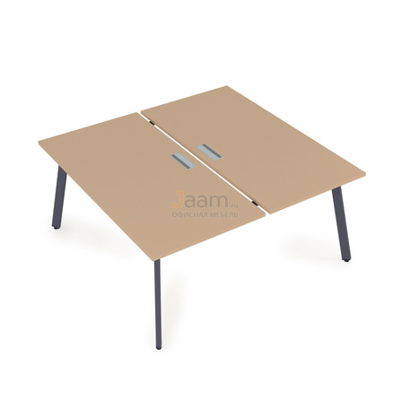 Мебель для персонала Стол системы БЕНЧ на 2 рабочих места порошковое покрытие 10БД.284