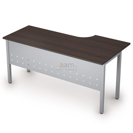 Мебель для персонала Стол криволинейный на металлических опорах левый 2МК.143