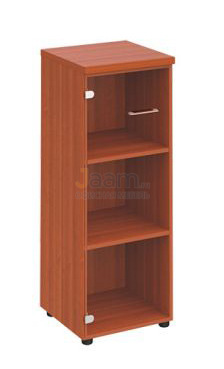 Кабинет руководителя Офисный шкаф для документов средний узкий со стеклянной прозрачной дверью  ПТ 967