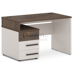Мебель для персонала Стол с опорной тумбой левый T-21л