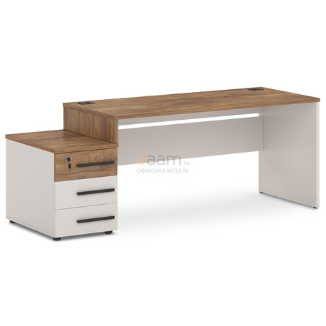 Мебель для персонала Стол с опорной тумбой левый T-26л