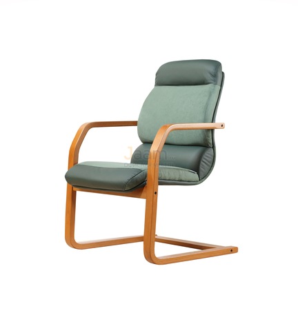 Кресло Комфорт/В комб. Кожа нестандартная/база дерево