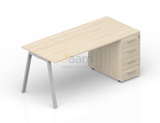 Мебель для персонала Стол с приставной тумбой (меламиновый аутлет) ARTPM148N072