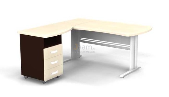 Мебель для персонала Угловое рабочее место на L-обр. каркасе левое B199/1
