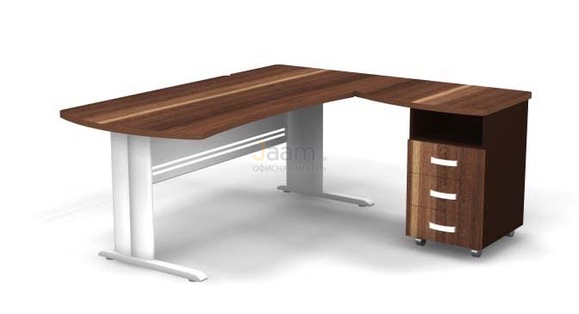 Мебель для персонала Угловое рабочее место на L-обр. каркасе правое B178/1