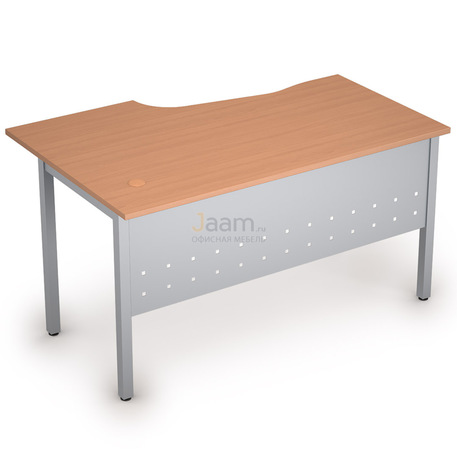 Мебель для персонала Стол криволинейный на металлических опорах правый 2МК.123