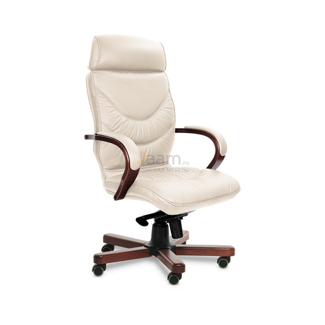 Кресло LEEDS WOOD A кожа+кож.зам.