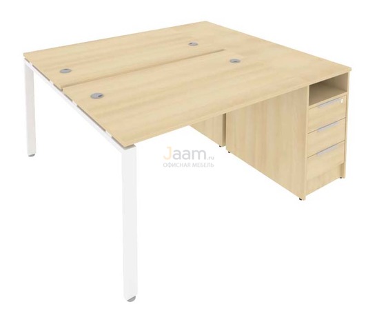 Мебель для персонала Рабочая станция с опорной тумбой Б.РС-СТП-2.2