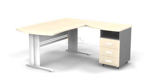 Мебель для персонала Угловое рабочее место на L-обр. каркасе правое B196/1