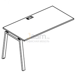 Мебель для персонала Секция стола рабочей станции на металлокаркасе TRE Б3 015-1 БП