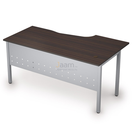 Мебель для персонала Стол криволинейный на металлических опорах левый 2МК.120