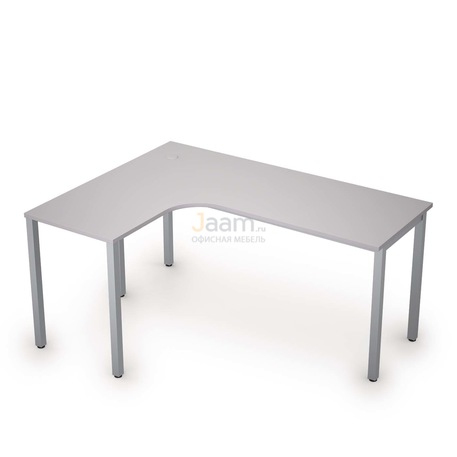 Мебель для персонала Стол криволинейный на металлических опорах левый 2М.132