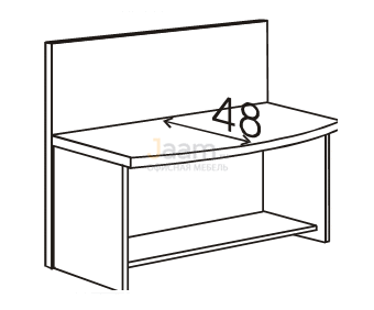 Мебель для гостиниц Стол багажный с полкой R5108