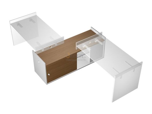 Мебель для персонала Тумба опорная 180 с отверстиями под кабель-канал КВ 2004 БН