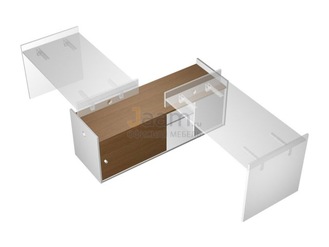 Мебель для персонала Тумба опорная 180 с отверстиями под кабель-канал КВ 2004 БН