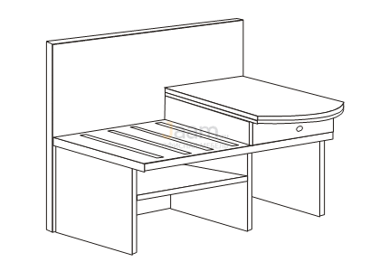 Мебель для гостиниц Стол багажный правый R5116