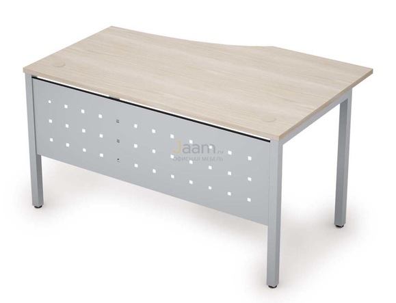 Мебель для персонала Стол криволинейный с экраном из металла левый 6МК.022