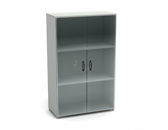 Мебель для персонала Офисный шкаф низкий со стеклом К10