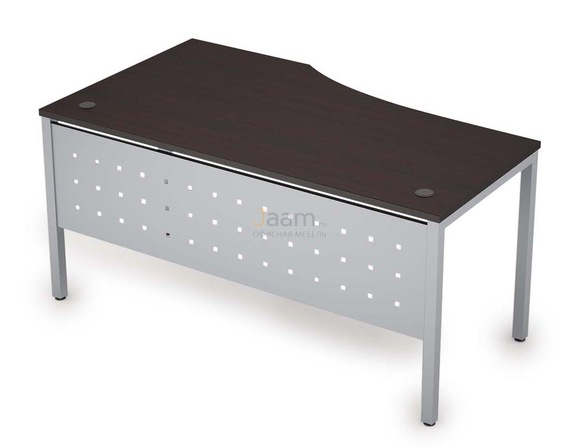 Мебель для персонала Стол криволинейный с экраном из металла правый 6МК.021