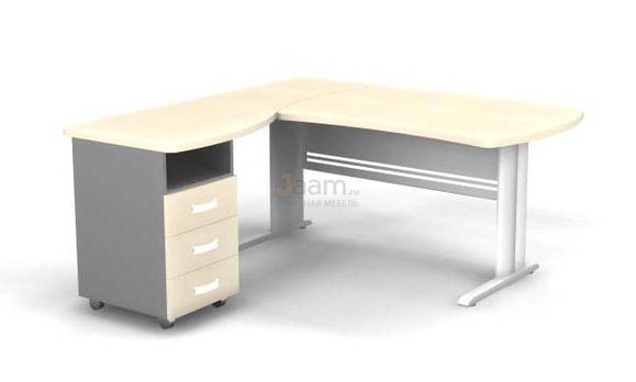 Мебель для персонала Угловое рабочее место на L-обр. каркасе левое B199/1