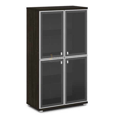 Мебель для персонала Шкаф стеклом в алюминиевом профиле V-669