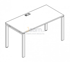Мебель для персонала Стол письменный на металлокаркасе UNO Б1 026 БП