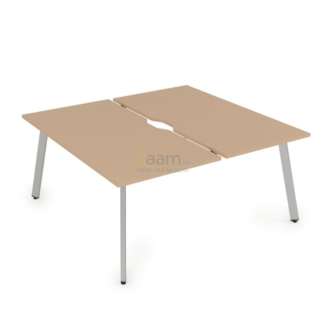 Мебель для персонала Стол системы БЕНЧ на 2 рабочих места порошковое покрытие 10БДВ.284