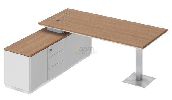 Кабинет руководителя Стол на опорной тумбе левый СИ 102л