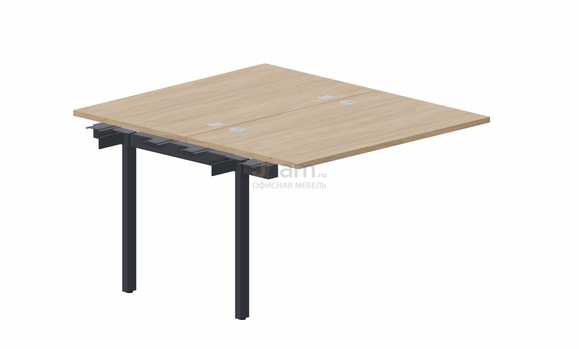 Мебель для персонала Составной стол на 2 рабочих места PEN2TPG127 - (4 громмета) приставной элемент