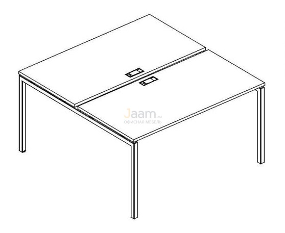 Мебель для персонала Рабочая станция на металлокаркасе DUE Б2 173 БП