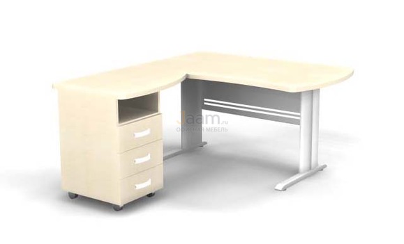 Мебель для персонала Угловое рабочее место на L-обр. каркасе левое B175/1