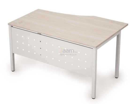 Мебель для персонала Стол криволинейный с экраном из металла левый 6МК.022