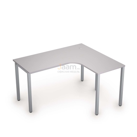 Мебель для персонала Стол криволинейный на металлических опорах правый 2М.131