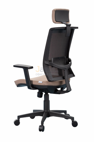 Кресло Плаза/П/П Ткань кат. 1 с подголов./база черный пластик