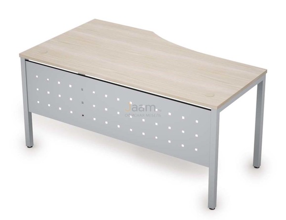 Мебель для персонала Стол криволинейный с экраном из металла правый 6МК.021