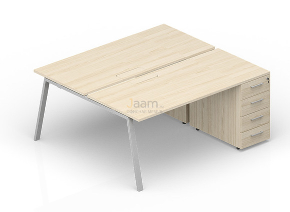 Мебель для персонала Составной стол с приставными тумбами (меламиновые аутлеты) AR2TPM168N072