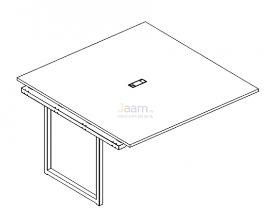 Стол Секция стола для переговоров на металлокаркасе QUATTRO Б4 134-1 БП