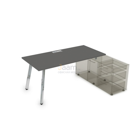 Мебель для персонала Стол рабочий с тумбой опорной металл глянец 10СТО.084