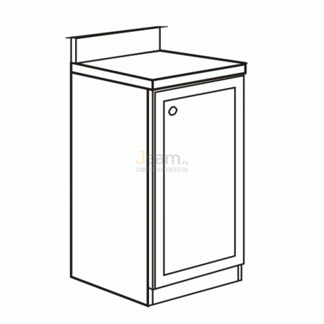 Мебель для гостиниц Офисная тумба с воротником под фригобар левая R6216V