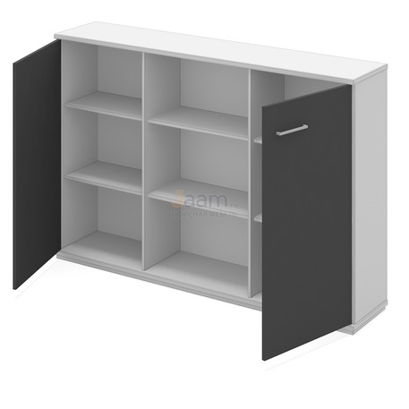 Кабинет руководителя Офисный шкаф для руководителя низкий ПК-МИН-Ш123Х177/Н