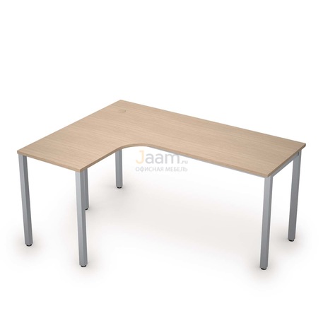 Мебель для персонала Стол криволинейный на металлических опорах левый 2М.132