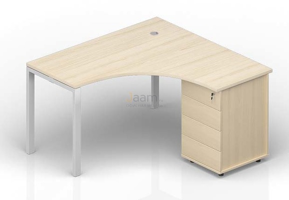 Мебель для персонала Стол правый(1 громмет) на опорной тумбе STG1414D
