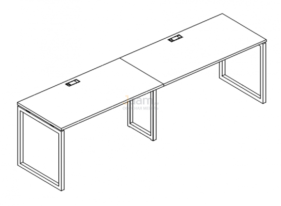 Мебель для персонала Рабочая станция на металлокаркасе QUATTRO Б4 014-2 БП
