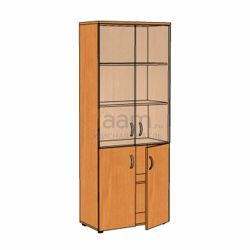 Мебель для персонала Офисный шкаф со стеклом пр./бронза ЛФ217