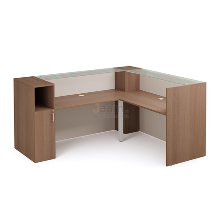 Стойка ресепшн Стойка регистрационная со стеклом угловая со шкафом PZ/D218/2