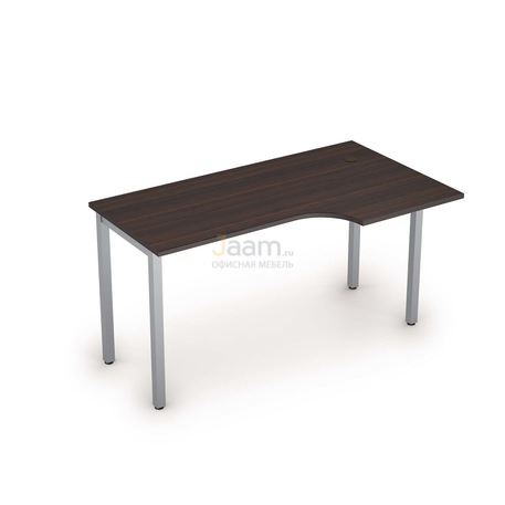 Мебель для персонала Стол криволинейный на металлических опорах правый 2М.145