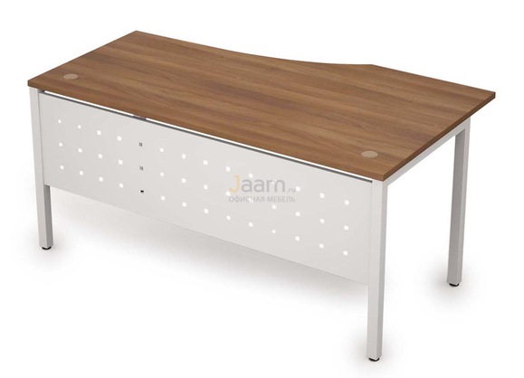 Мебель для персонала Стол криволинейный с экраном из металла левый 6МК.020