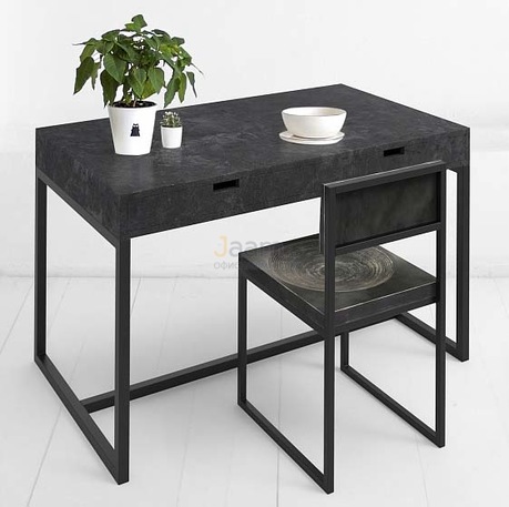 Мебель для персонала Стол рабочий METALFRAME с ящиком МИКРОЦЕМЕНТ